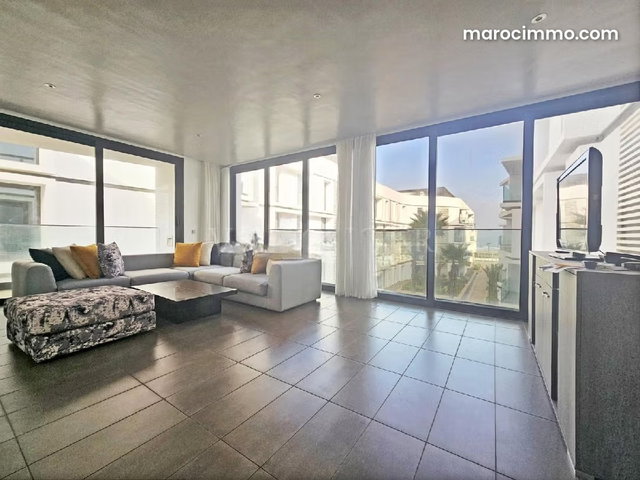 Location magnifique appartement 2chambres meublé vue mer à Anfaplace, Ain diab — 4