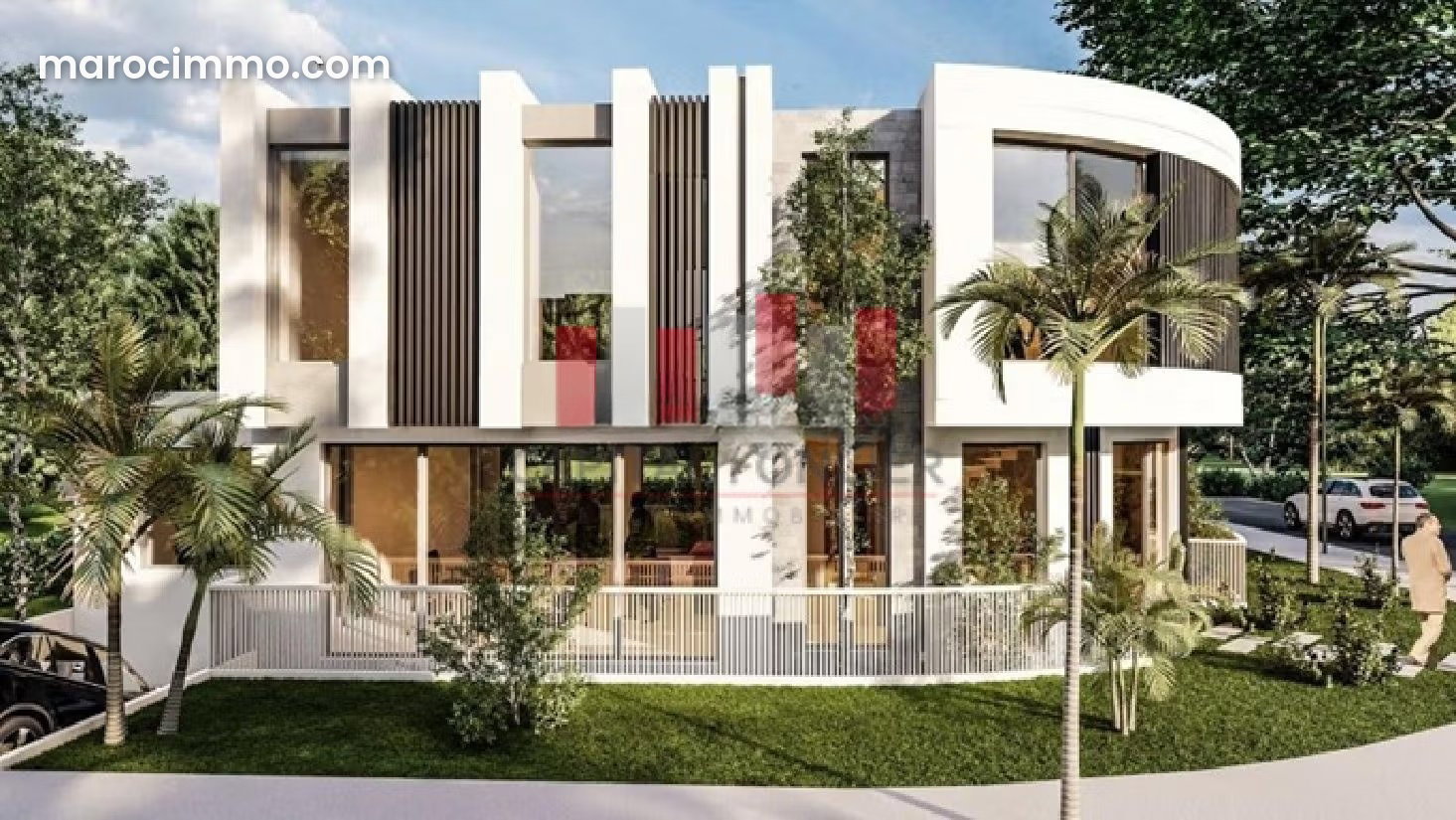 New 400 sqm villa for rent, C.I.L, Casablanca, professional use — Casablanca
