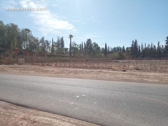 2 hectares titré sur le bord de la route principale route ourika — مراكش