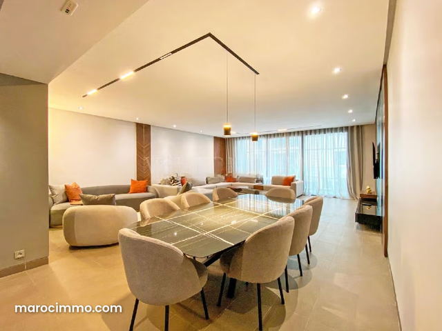 Location appartement luxueux meublé 186m2 3chambres à Ain Diab, Casablanca — الدار البيضاء