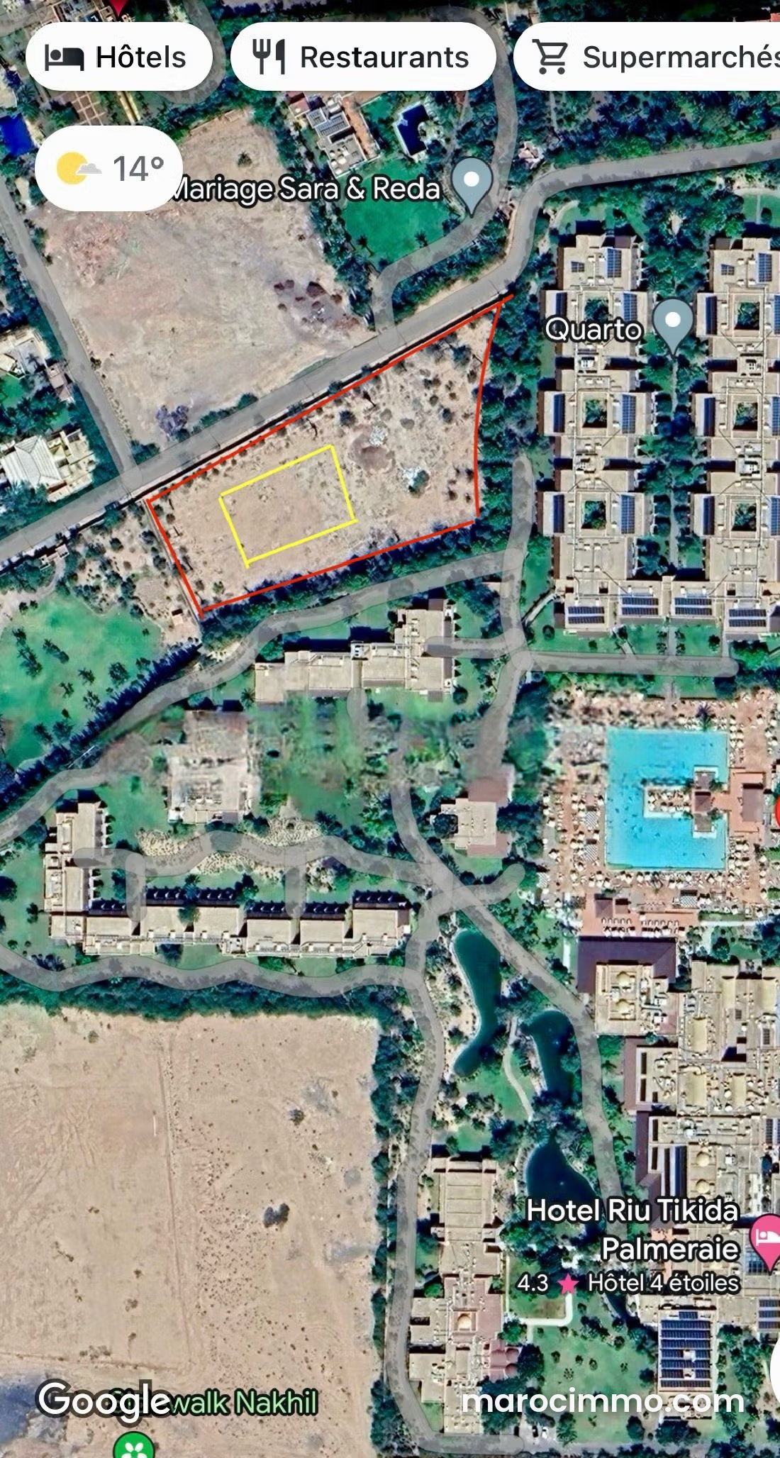 أرض فسيحة للبناء في النخيل مراكش — مراكش