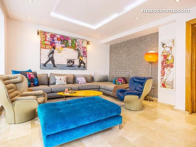 Appartement avec terrasse à louer à Racine Casablanca: 3chambres meublé moderne — 4