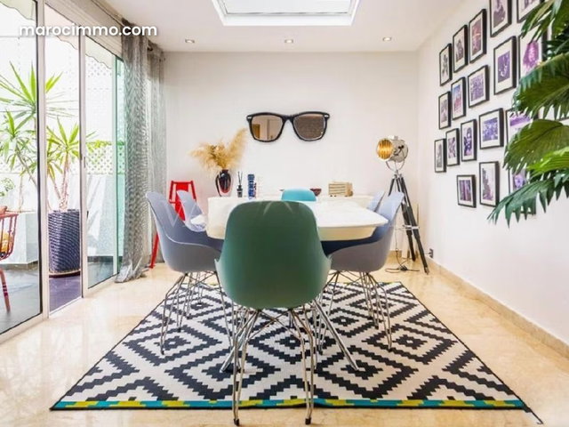 Appartement avec terrasse à louer à Racine Casablanca: 3chambres meublé moderne — 2