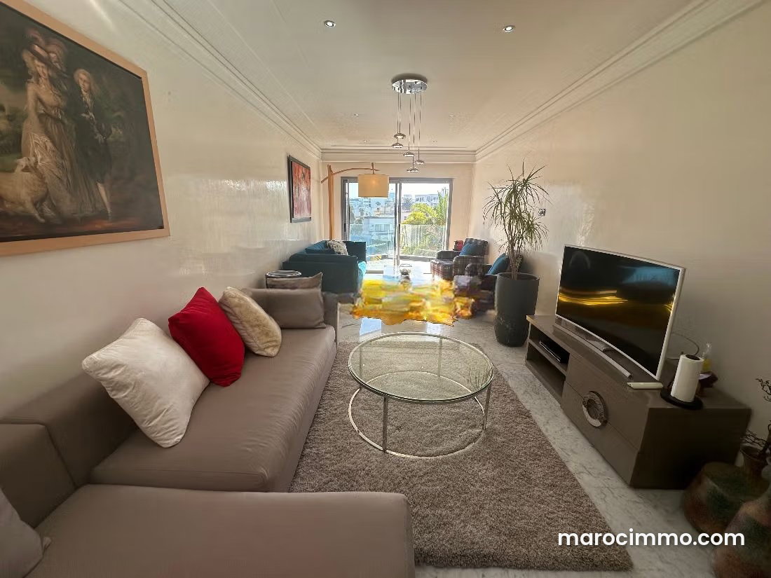 Furnished 100 m² Apartment, 2 Bedrooms, Palmier, Casablanca — Casablanca