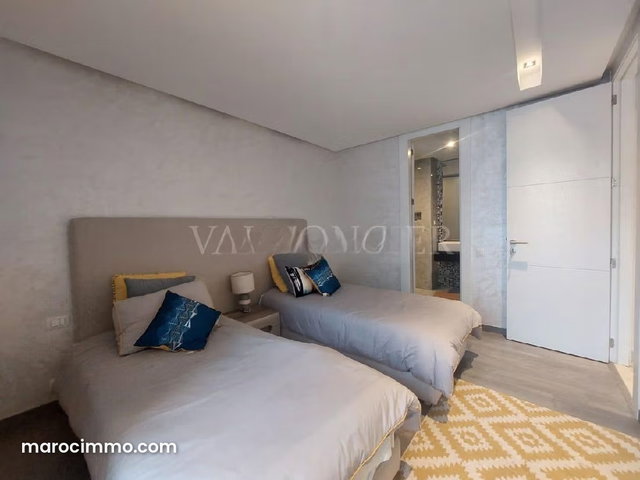 Location magnifique duplex meublé 3chambres avec jardin privé sans vis à vis, Bouskoura ville verte — 5