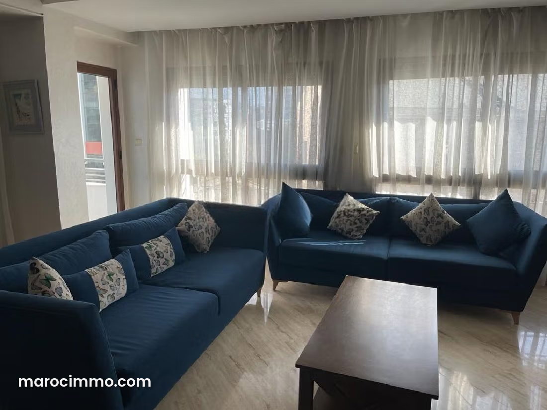 Appartement meublé 206 m², 3 chambres, terrasse, Palmier Casablanca — Casablanca