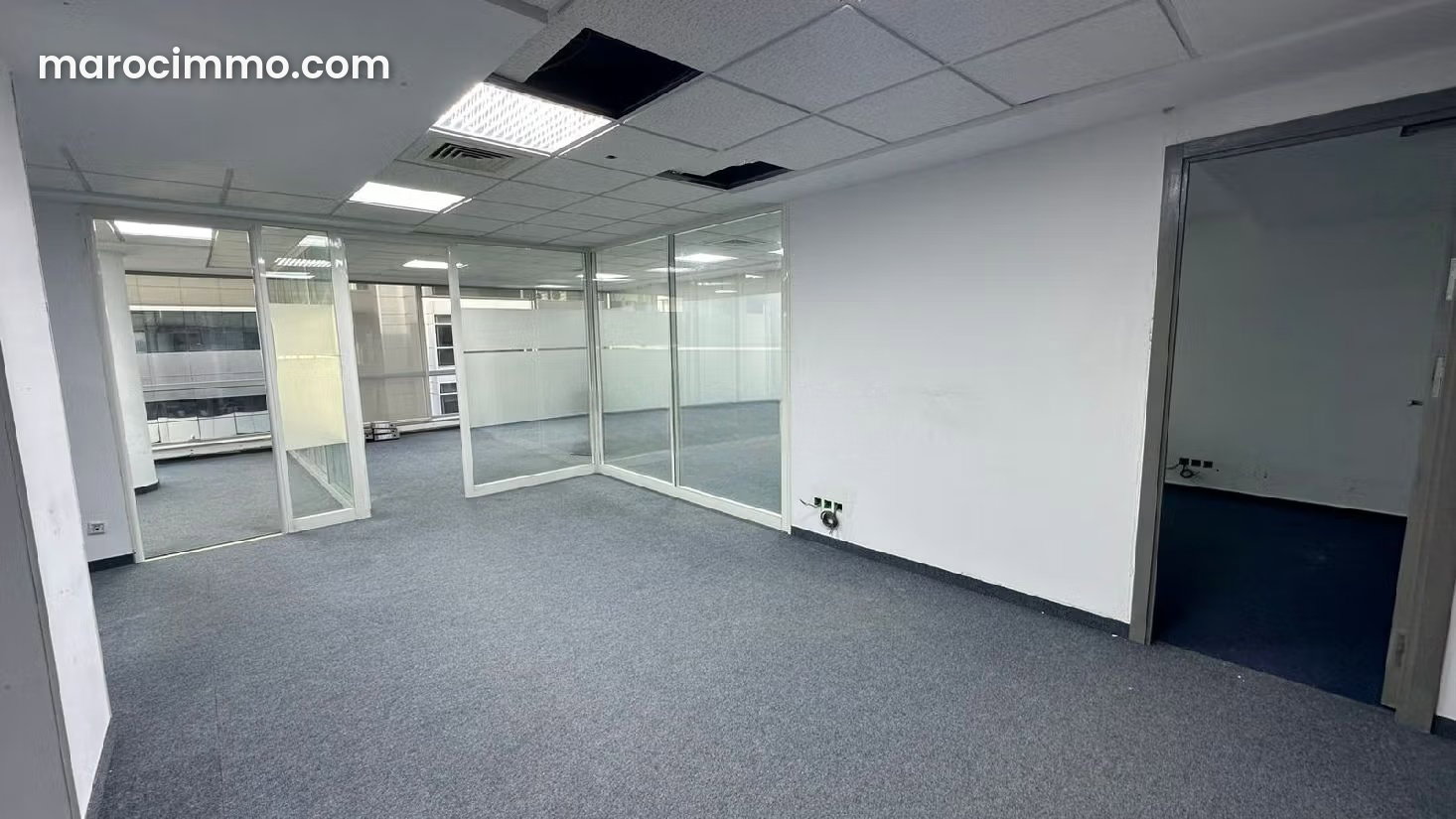 128 sqm office in Palmier, Casablanca, secure building — Casablanca
