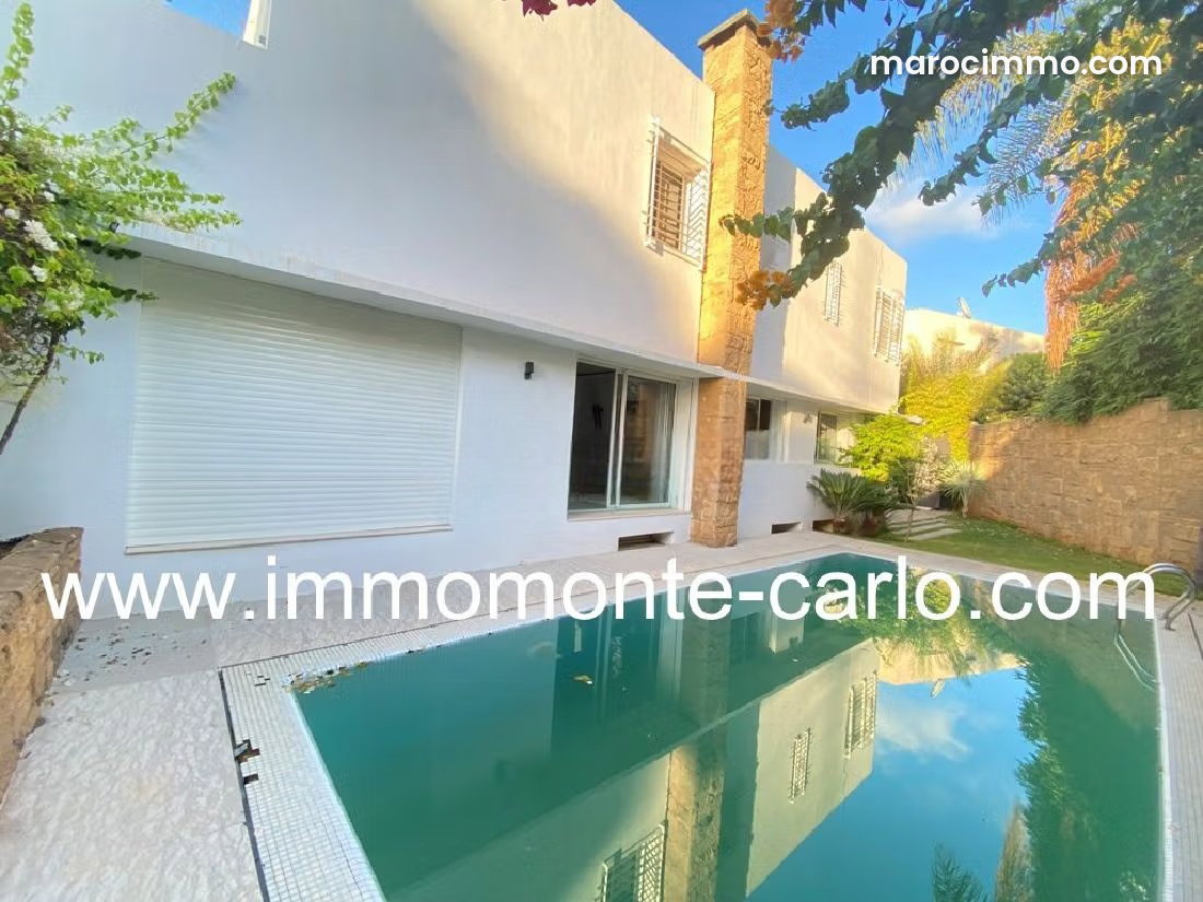 Furnished 350 m² villa with pool and garden for rent in Agdal, Rabat — Rabat