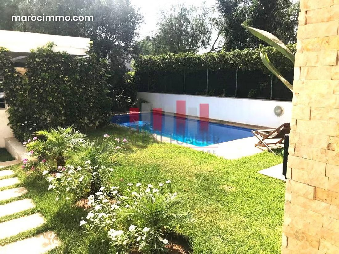 Furnished Villa with Pool and Garden in Bouskoura Ville Verte — Bouskoura