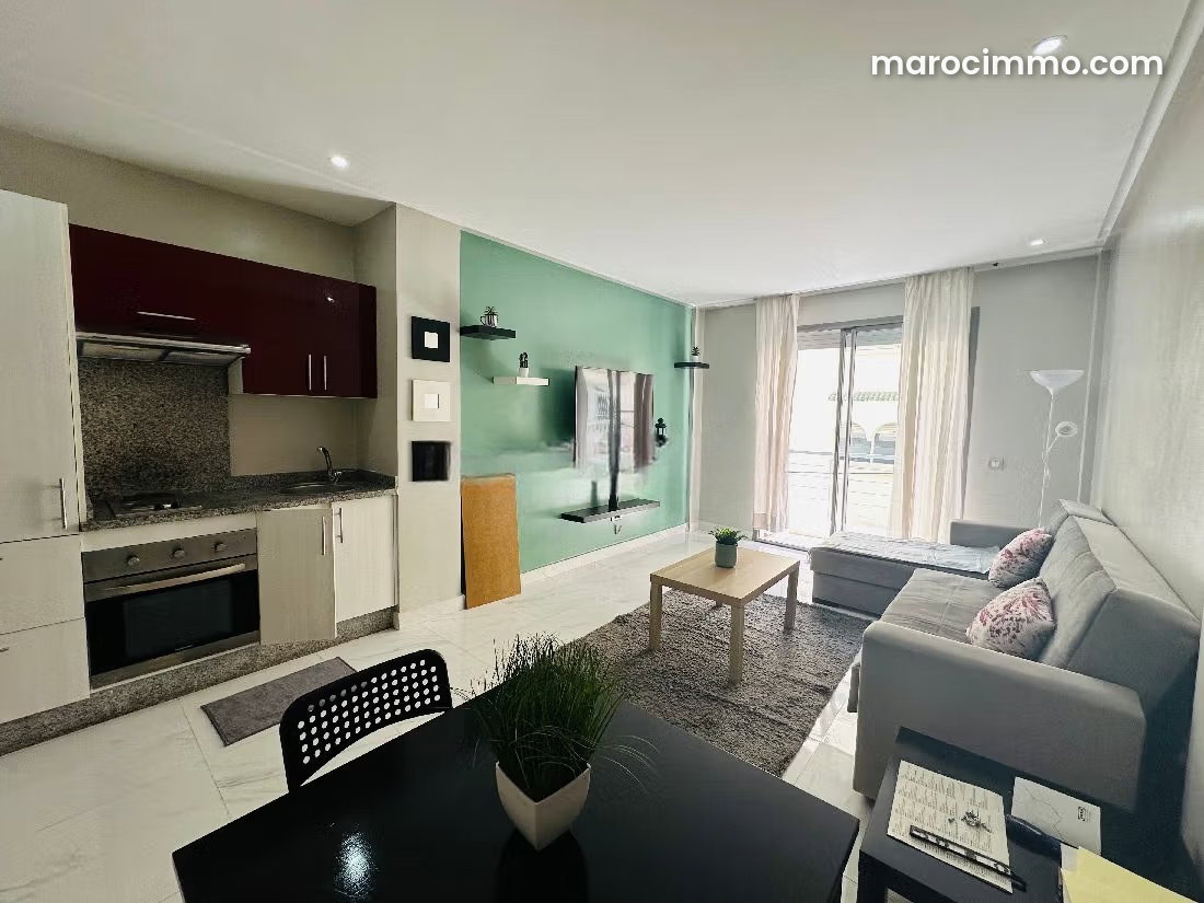 Furnished apartment with terrace for rent in Maarif, Casablanca — Casablanca