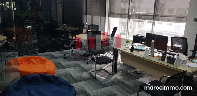 Plateau de bureau premium aménagé de 365 m a la location en plein bld Abdelmoumen — 2