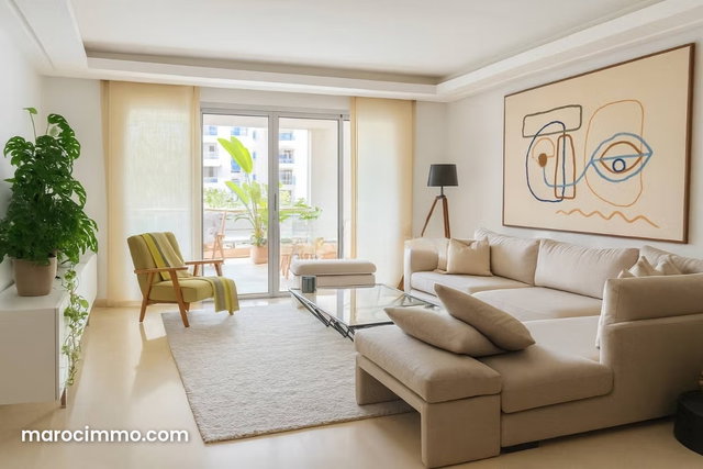 Location sublime appartement vide 200m2 avec terrasse aux Allées Marines à Ain Diab — 4
