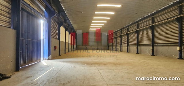 Hangar industriel de 1200 m2 au sol idéal pour activité de stockage a la location a ain sebaa accès autoroutier immédiat — 4