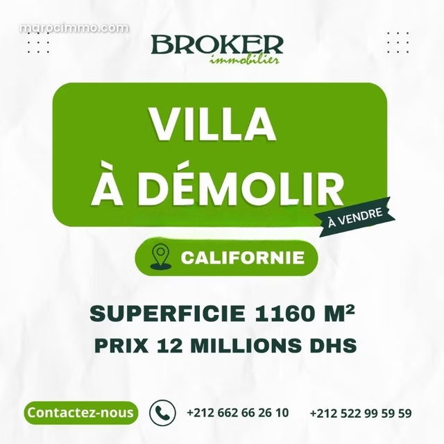 Villa à Rénover ou á démolir 1160 m² á Californie — الدار البيضاء