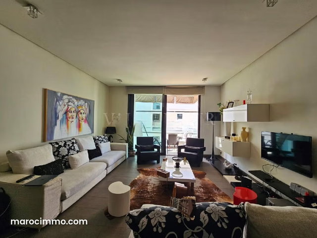 Location magnifique appartement meublé moderne avec balcon et vue mer à Anfa Place — 4