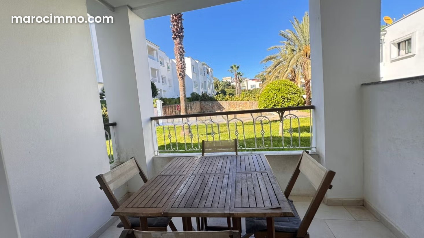 Furnished 140 m² apartment with terrace and swimming pool in Californie, Tangier — Tangier