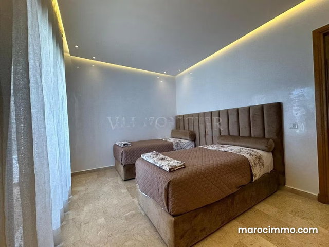 Location appartement 2chambres meublé moderne avec terrasse Racine, Casablanca — 5