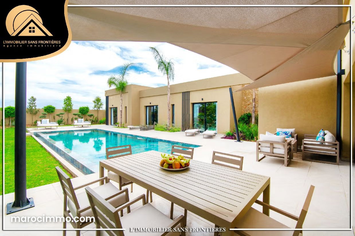 Furnished 1,100 sqm Villa with Pool and Atlas Views, Ouarzazate Road — Marrakesh