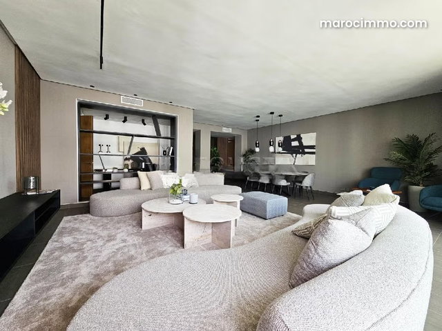 Exceptional 210m2 Furnished Modern Apartment for Rent with Terrace at Anfa Place — 3