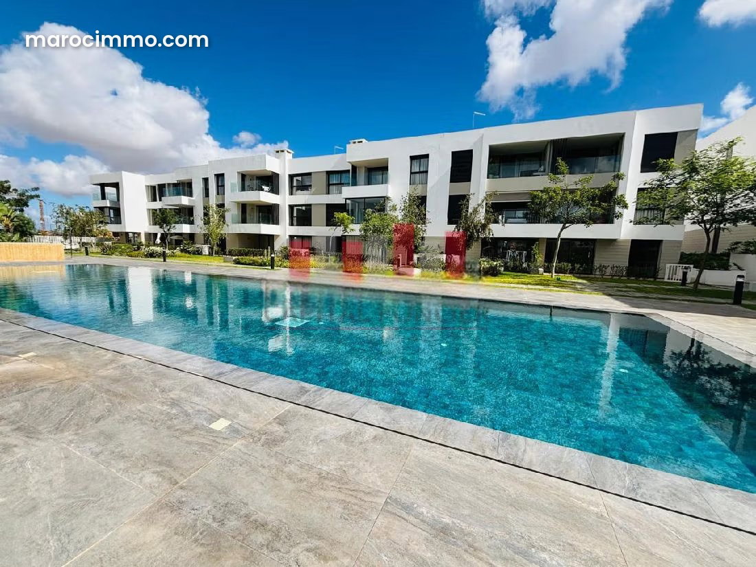 Appartement neuf 180 m², terrasse et piscine, Bouskoura centre — Bouskoura