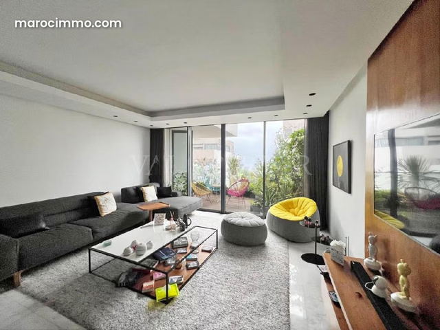 Location appartement exceptionnel meublé moderne avec terrasse, Casablanca Finance City — الدار البيضاء