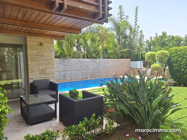 Vacant villa for rent – CGI Bouskoura, 4 bedrooms, pool and large 600 m² garden — Bouskoura