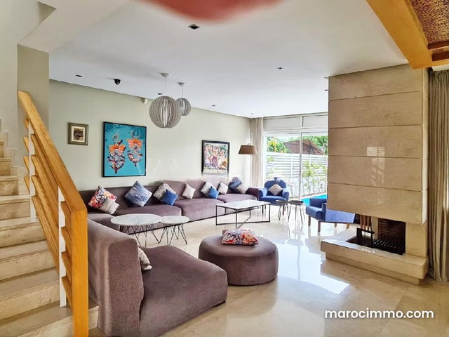 Location belle Villa meublée moderne 640m2 Ville verte Bouskoura — 3