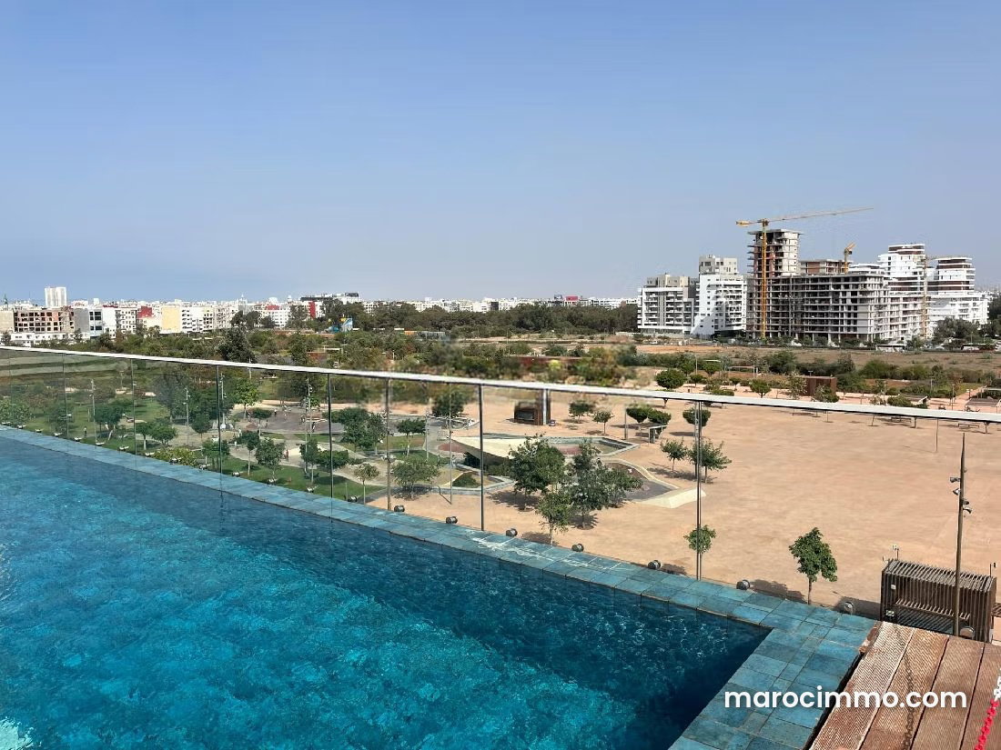 Furnished Studio in Casablanca Finance City, Residence with Swimming Pool — Casablanca