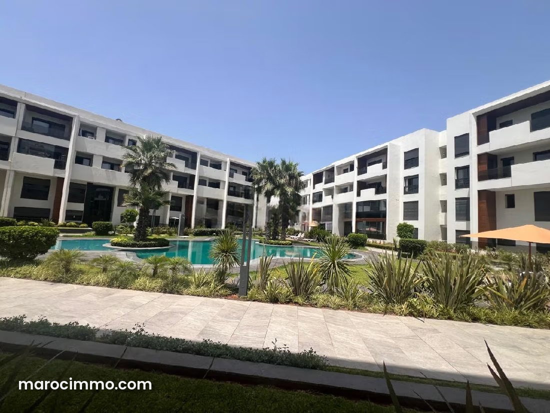 Appartement 2 chambres avec jardin et piscine, Ville verte Bouskoura — Bouskoura