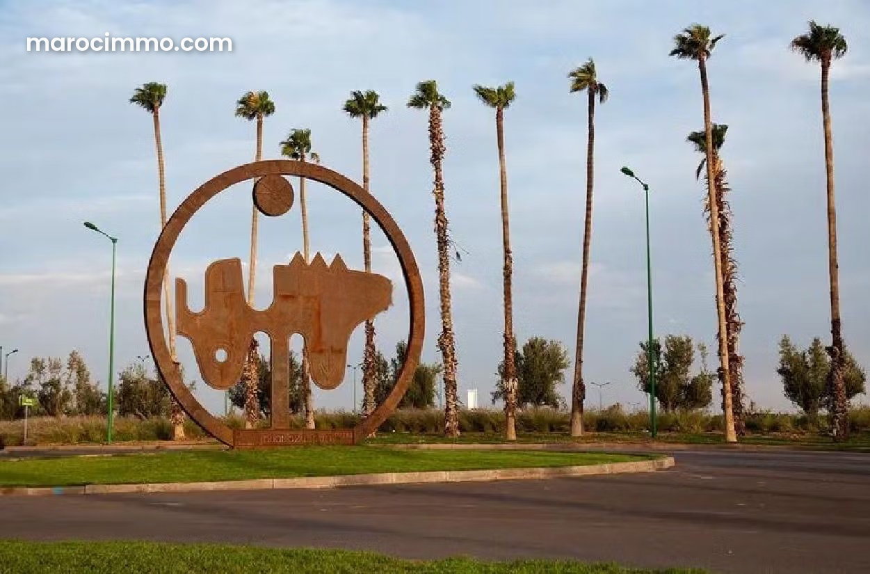 Terrain 490 m² en résidence sécurisée, Route de Casablanca, Marrakech — Marrakech