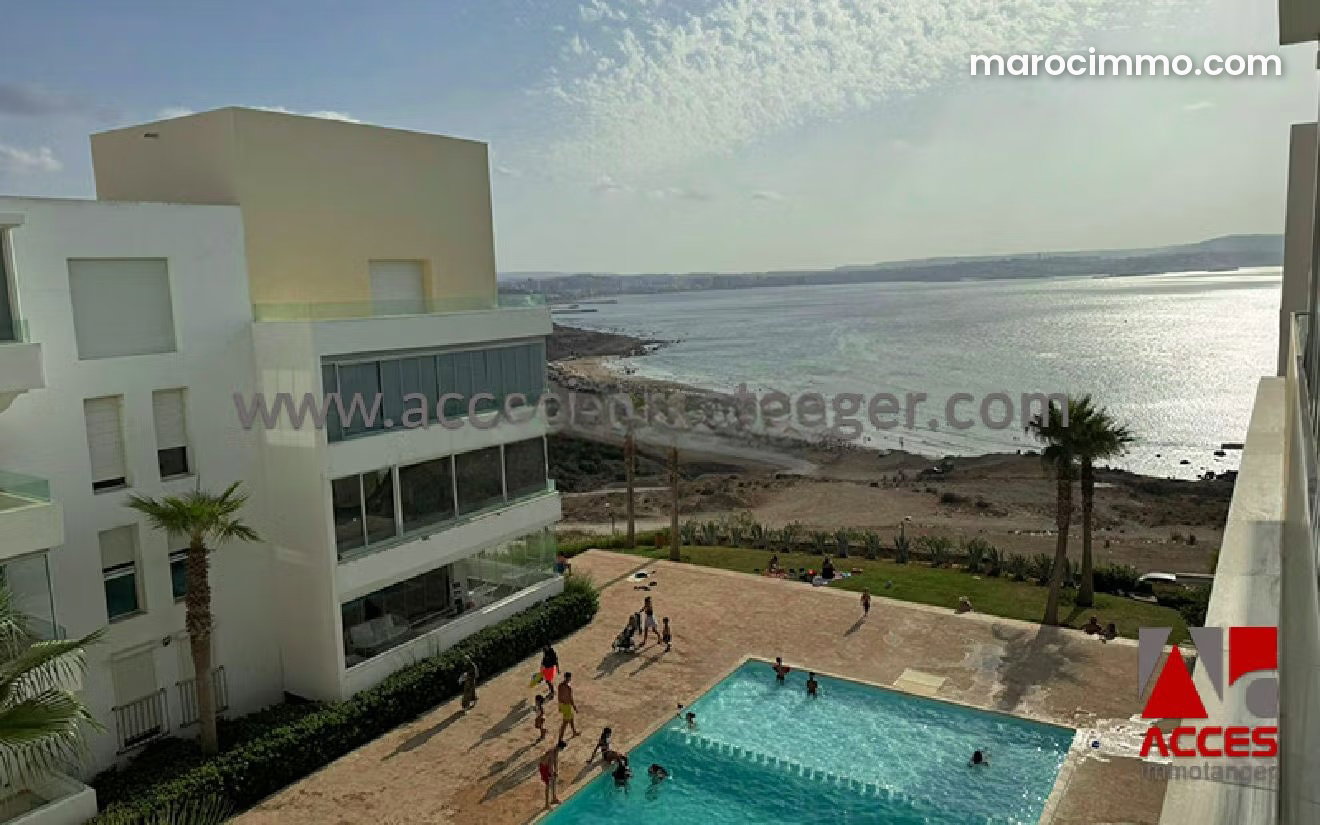 120 sqm Sea-View Apartment in a Residence with Swimming Pool, Malabata, Tangier — Tangier