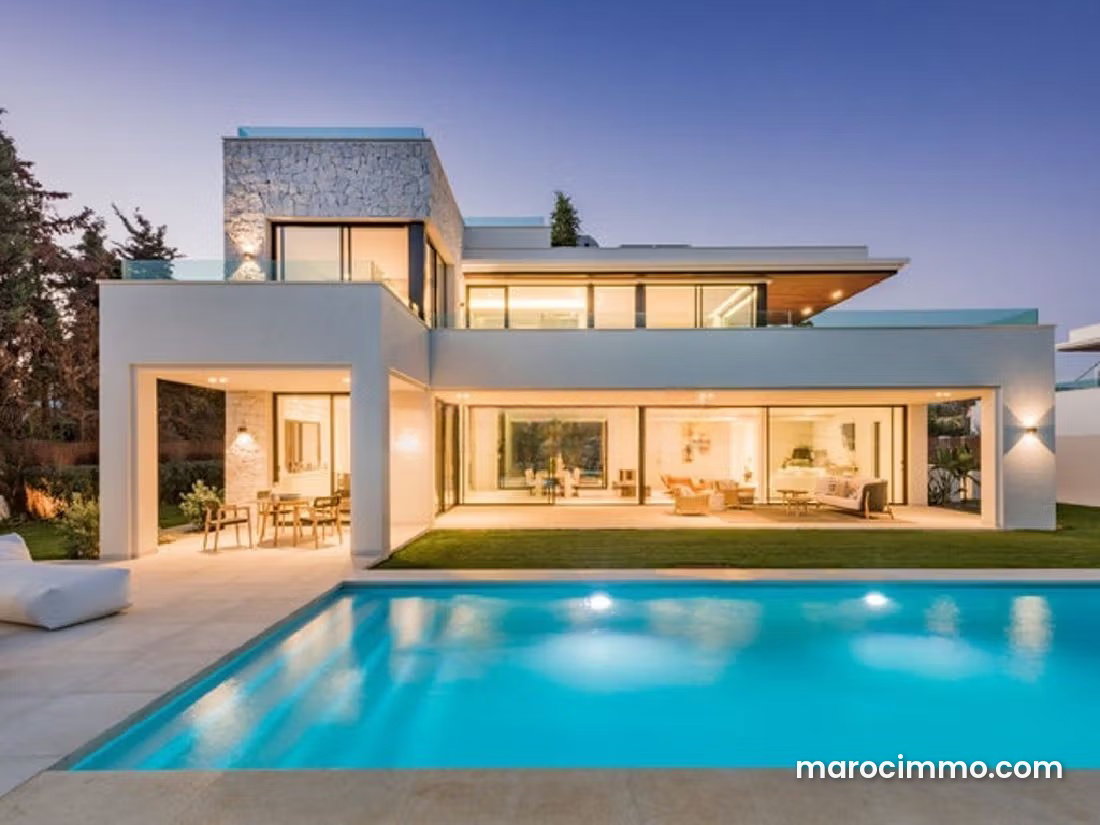Villa 2000 m² avec piscine à louer, Souissi, Rabat — Rabat