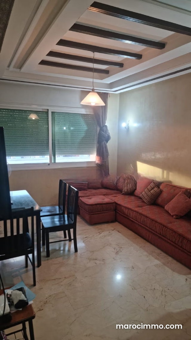 Location d'un appartement à Maârif. Surface totale 50 m². Bien meublé — 2