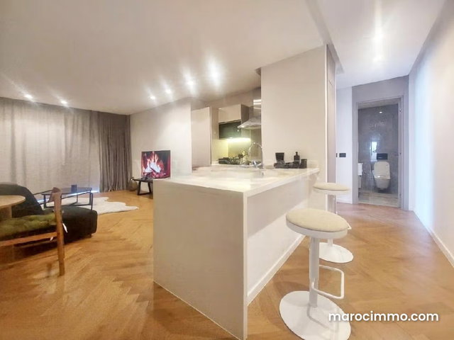 Location studio meublé moderne avec terrasse, Casablanca Finance City — 2