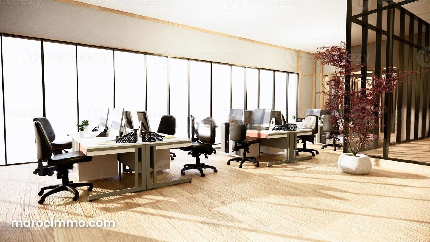 Bureau 850 m² Casablanca Finance City, vue mer et terrasse — Casablanca
