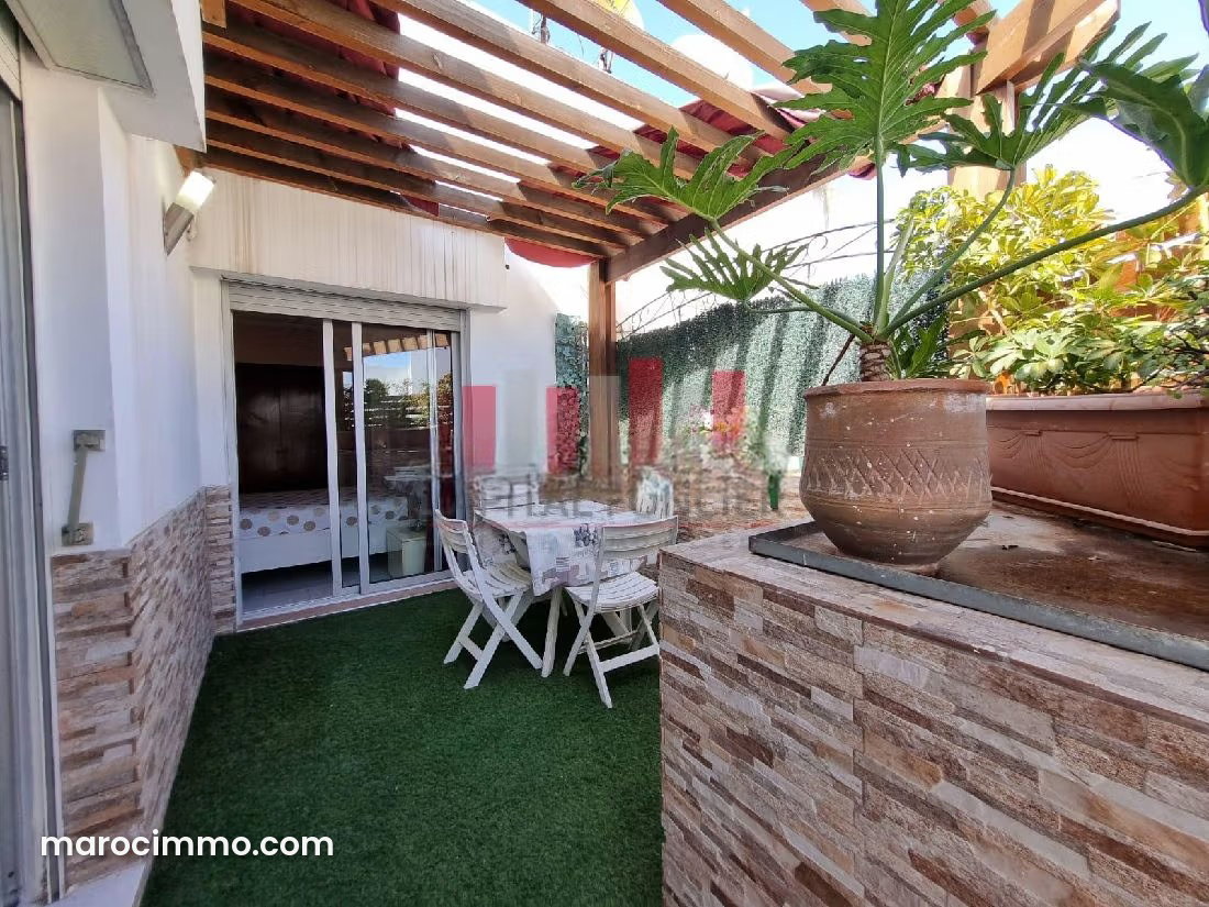 Furnished 80 m² Apartment, 2 Bedrooms, Terrace, Racine, Casablanca — Casablanca