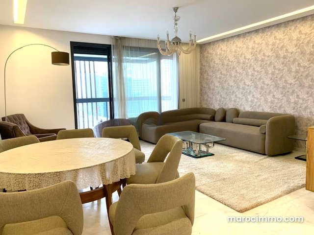 Superbe appartement à louer à Casablanca Finance City. Superficie 100 m². Bien meublé — 4