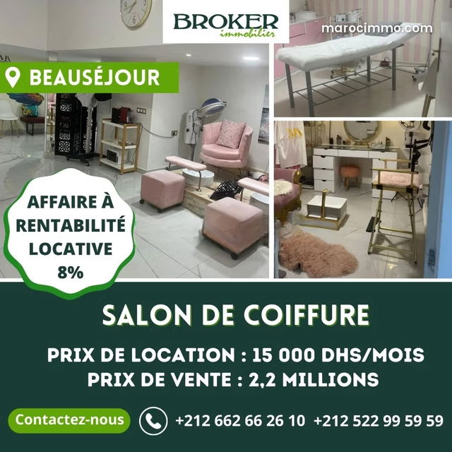 Centre de beauté 185 m² à vendre à Beauséjour — Casablanca