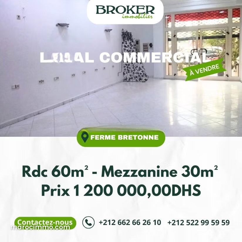 90 sqm Commercial Premises for Sale in Beauséjour, Casablanca — Casablanca