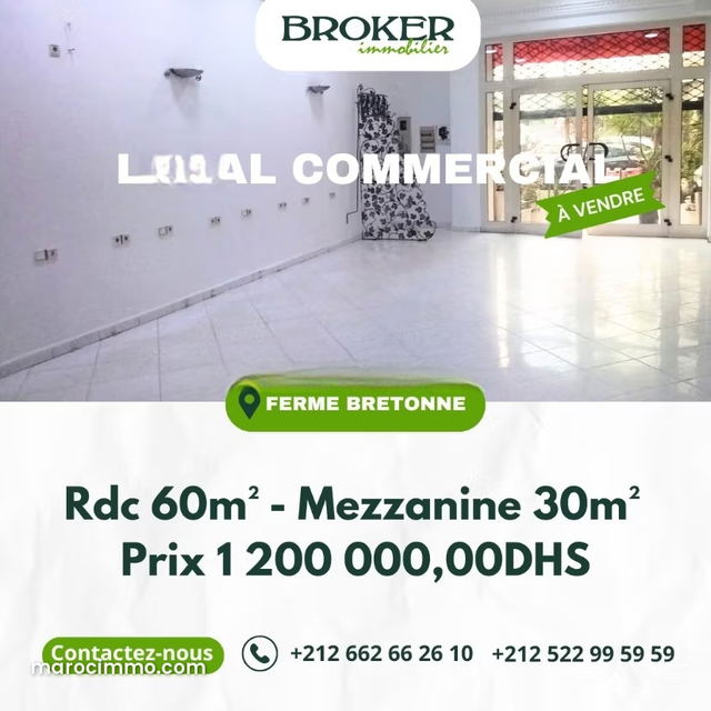 Local commercial idéal à Vendre à Ferme Bretonne — Casablanca
