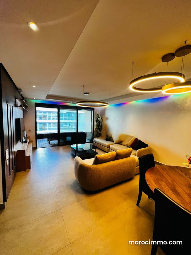 Appartement en location à Casablanca Marina. Surface de 130 m². Meublé — 2