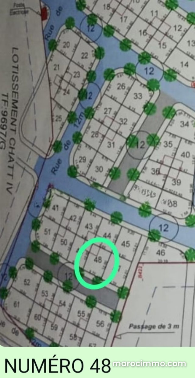 Terrain titré à la vente à Tanja Balia R3. Surface totale 116 m² — 5