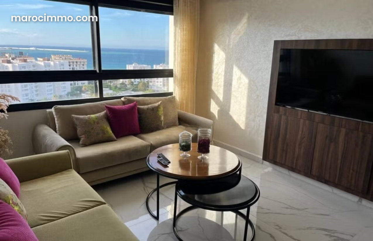 Furnished Seaview Apartment for Rent in De La Plage, Tangier — Tangier