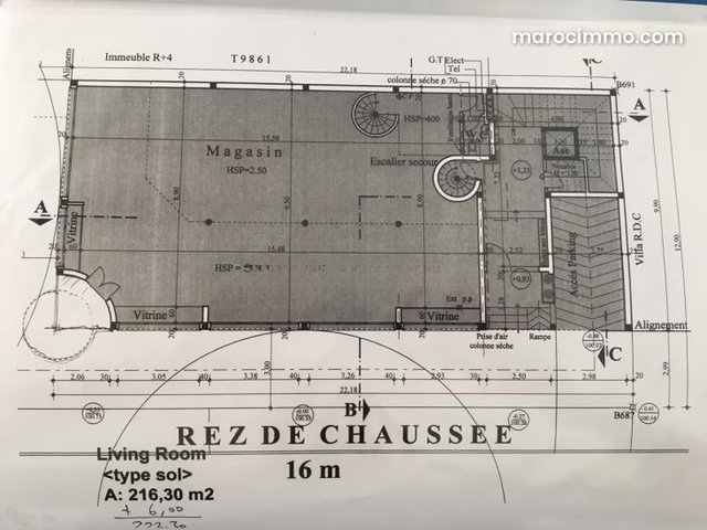 Immeuble usage bureaux de 1 700 m² sur Agdal — 2