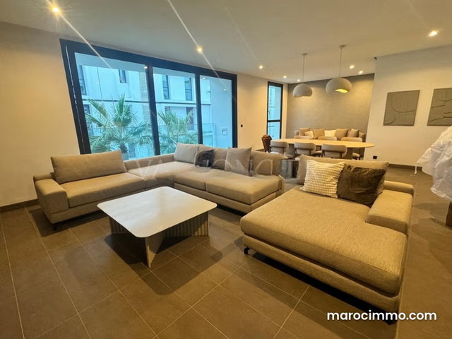 Location appartement meublé 192m2 3chambres vue mer Ain diab, Casablanca — 3