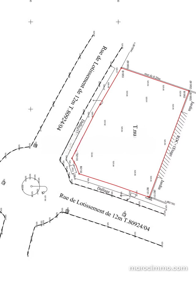 Terrain à vendre à Argan golf prestigia 2 façades. Superficie 269 m² 400 jouissance — 2
