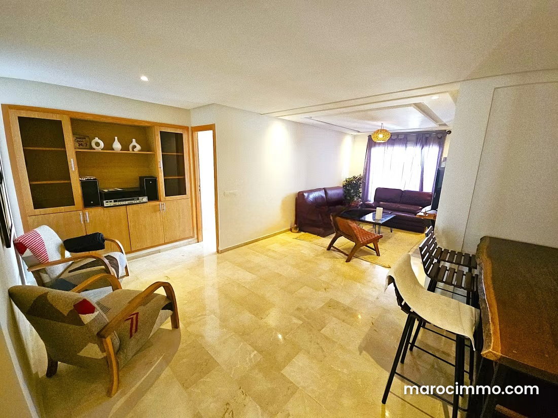 Appartement meublé 110 m², terrasse et jardin, quartier Hassan Rabat — Rabat