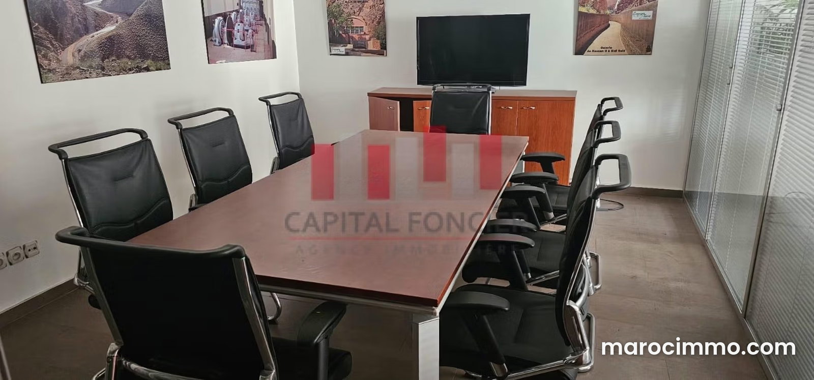 95 sqm office with terrace for rent in Racine, Casablanca — Casablanca