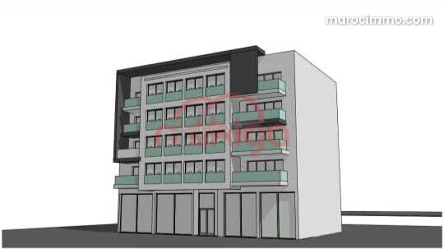 86 m² Office for Rent in Victoria Bouskoura Residence — Bouskoura