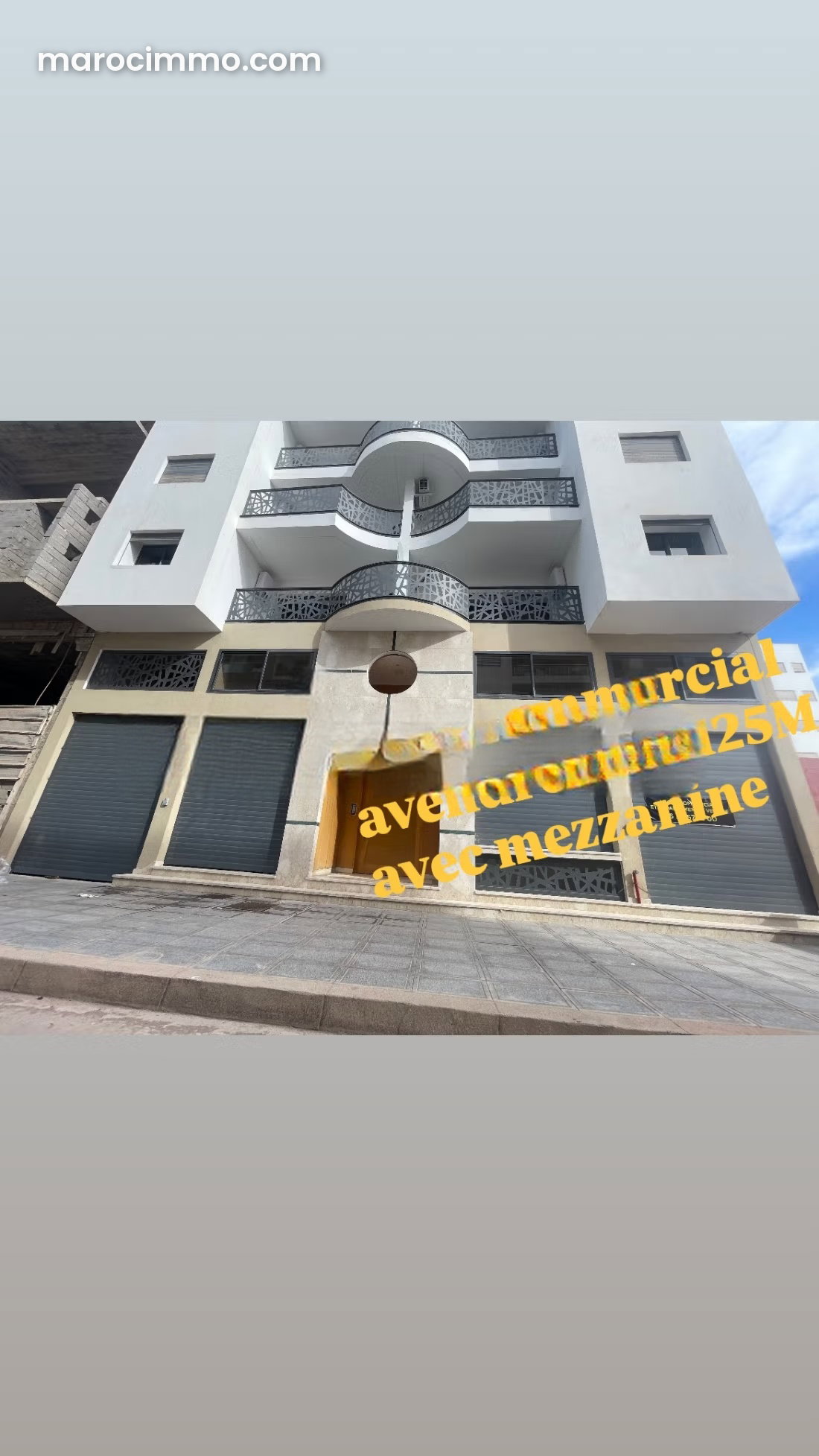 Local commercial avec mezzanine à Haut Founty Agadir — Agadir